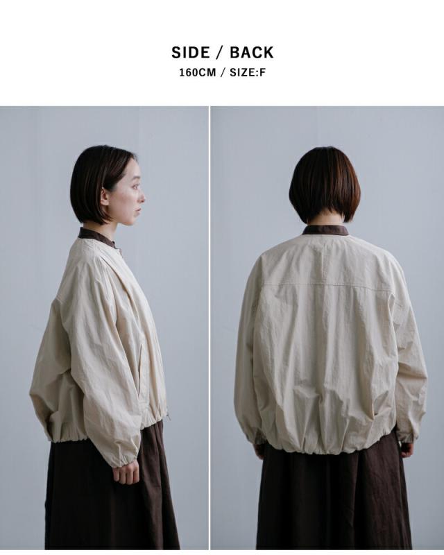 mao made マオメイド 撥水ヴィンテージウェザー バルーンシルエット ジップアップ ジャケット 611308 レディース  春夏_11