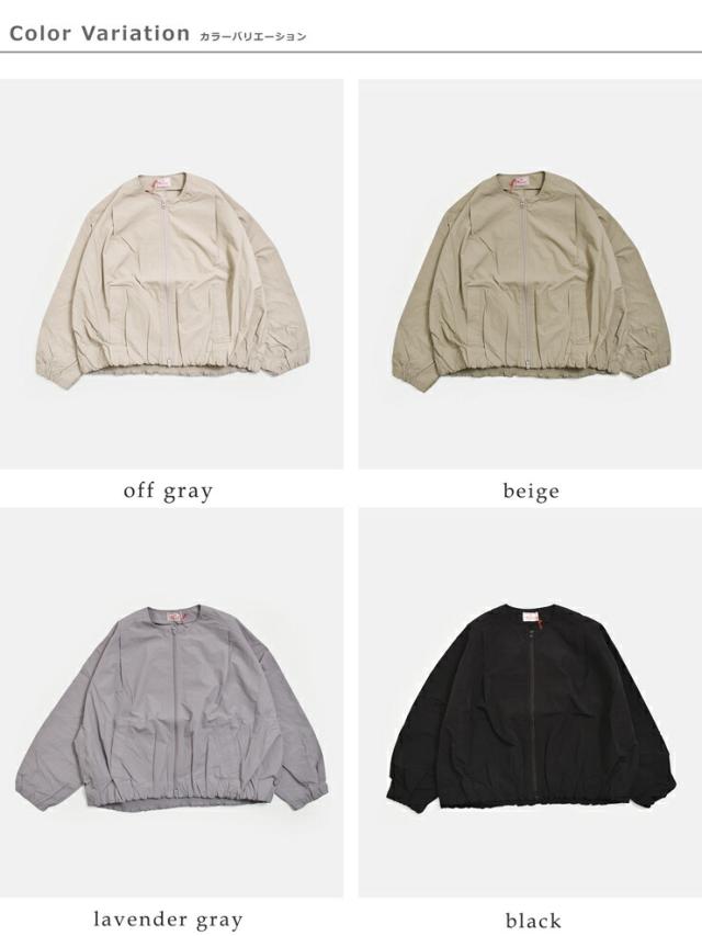 mao made マオメイド 撥水ヴィンテージウェザー バルーンシルエット ジップアップ ジャケット 611308 レディース  春夏_15