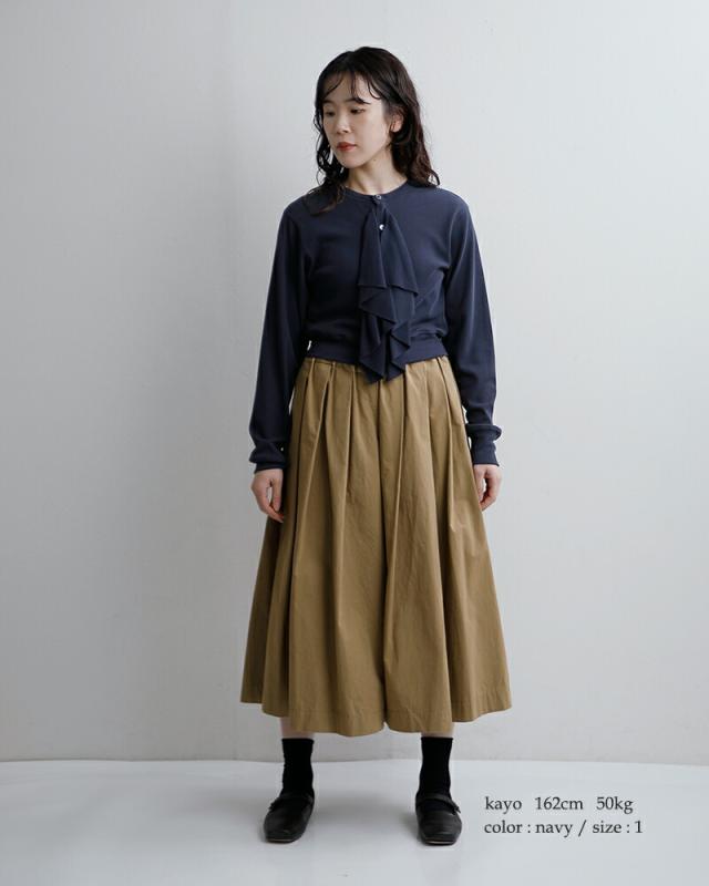 HAVERSACK ATTIRE ハバーサック アタイア コットンハードツイストスムース フリルブラウス 612600 レディース 春夏_2