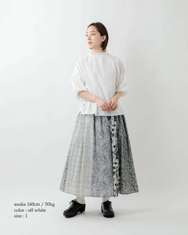 ナル ブラウス NARU  60ふんわりローン コットン チュールカラー リエカ ブラウス 629915bd  クーポン対象 ナル ブラウス NARU 60ふんわりローン コットン チュールカラー リエカ