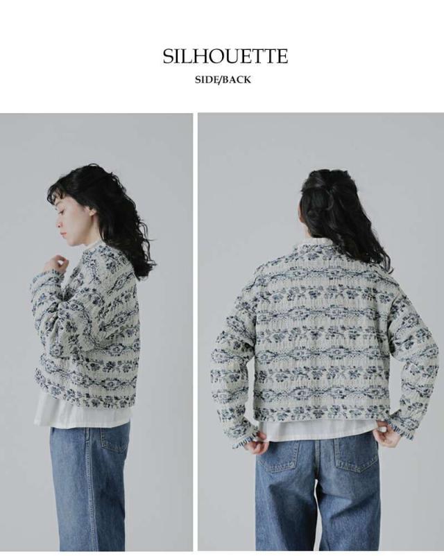 30%OFF キリ qiri ミックスヤーン ジャガード ジャケット “mix 30%OFF キリ qiri ミックスヤーン ジャガード ジャケット “mix