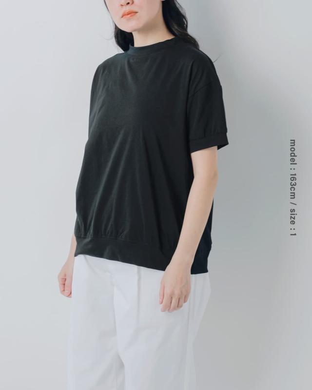 NARU ナル 110/2 サイロ プレミアム コットン コンパクト Tシャツ 637230bf レディース 春夏カットソー 半袖 ハイネック 紫外線対策 接触冷感 カジュアル シンプル 無地 UVカット_10