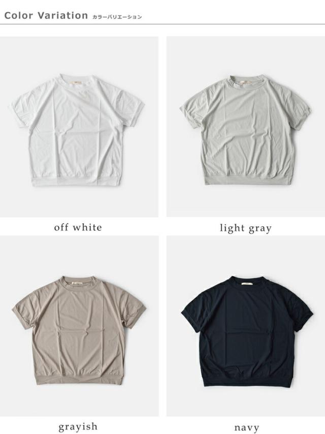 NARU ナル 110/2 サイロ プレミアム コットン コンパクト Tシャツ 637230bf レディース 春夏カットソー 半袖 ハイネック 紫外線対策 接触冷感 カジュアル シンプル 無地 UVカット_16