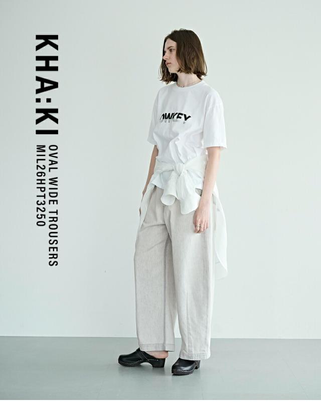 kha:ki カーキ コットンデニム オーバル ワイドトラウザーパンツ “OVAL WIDE TROUSERS” mil26hpt3250-same1 レディース 2026ss新作 春夏 クーポン対象_5