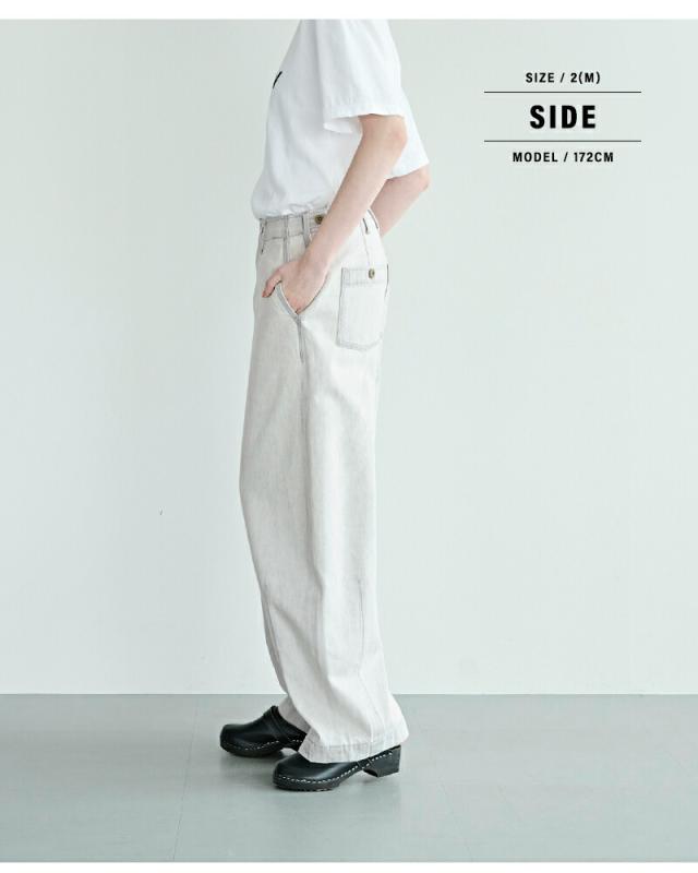 kha:ki カーキ コットンデニム オーバル ワイドトラウザーパンツ “OVAL WIDE TROUSERS” mil26hpt3250-same1 レディース 2026ss新作 春夏 クーポン対象_12