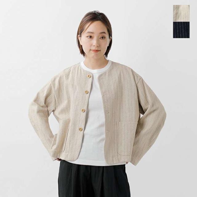 アズノウアズオオラカ 猫プリント ノーカラージャケット