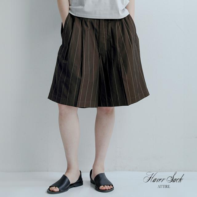 HAVERSACK ATTIRE ハバーサック アタイア コットン ピンストライプ ショートパンツ 862616 レディース 春夏