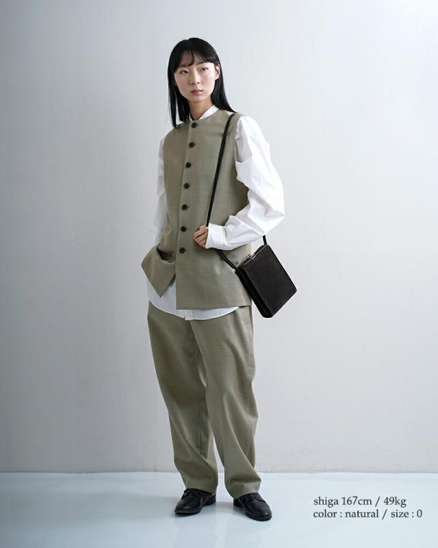 LOEFF ロエフ 高密度 ウール ギャバ ボンタン トラウザー パンツ 8814-2-000007 2026ss新作 春夏 レディース クーポン対象_2