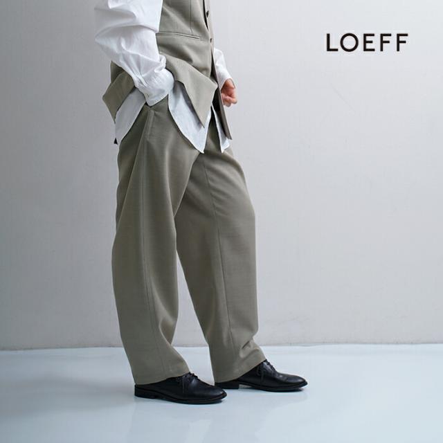 LOEFF ロエフ 高密度 ウール ギャバ ボンタン トラウザー パンツ 8814-2-000007 2026ss新作 春夏 レディース クーポン対象_1