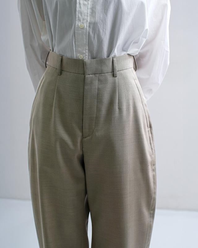 LOEFF ロエフ 高密度 ウール ギャバ ボンタン トラウザー パンツ 8814-2-000007 2026ss新作 春夏 レディース クーポン対象_7