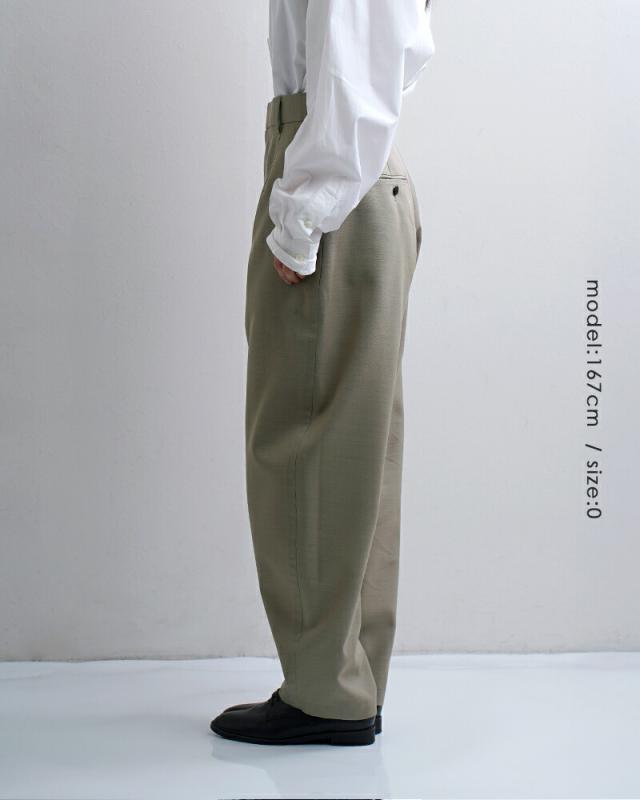 LOEFF ロエフ 高密度 ウール ギャバ ボンタン トラウザー パンツ 8814-2-000007 2026ss新作 春夏 レディース クーポン対象_9