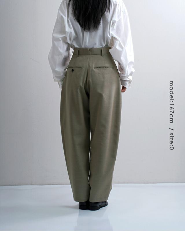 LOEFF ロエフ 高密度 ウール ギャバ ボンタン トラウザー パンツ 8814-2-000007 2026ss新作 春夏 レディース クーポン対象_10