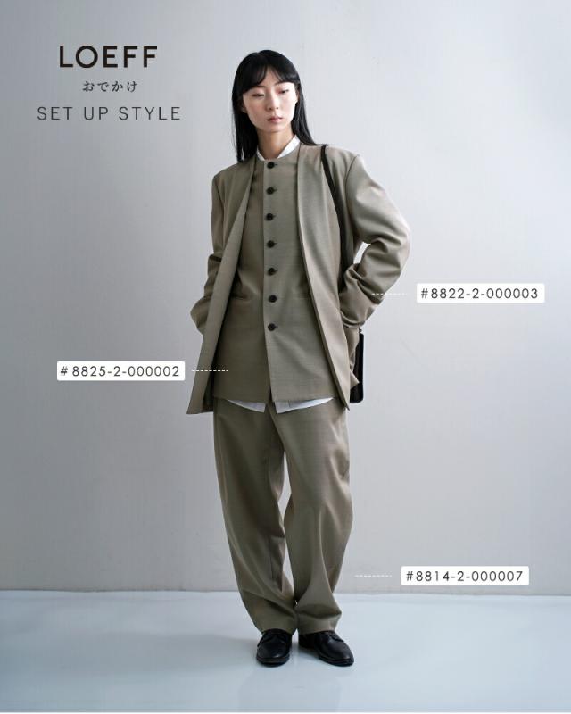 LOEFF ロエフ 高密度 ウール ギャバ ボンタン トラウザー パンツ 8814-2-000007 2026ss新作 春夏 レディース クーポン対象_14