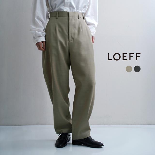 LOEFF ロエフ 高密度 ウール ギャバ ボンタン トラウザー パンツ 8814-2-000007 2026ss新作 春夏 レディース クーポン対象