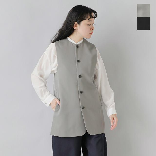 LOEFF ロエフ  ウール ギャバ クルーネック ベスト 8825-209-0133-mn 2025aw新作 レディース ☆☆ クーポン対象