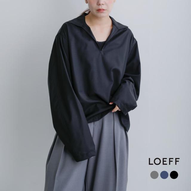 LOEFF ロエフ ウールトロ スキッパーシャツ 8881-2-000004 レディース  春夏