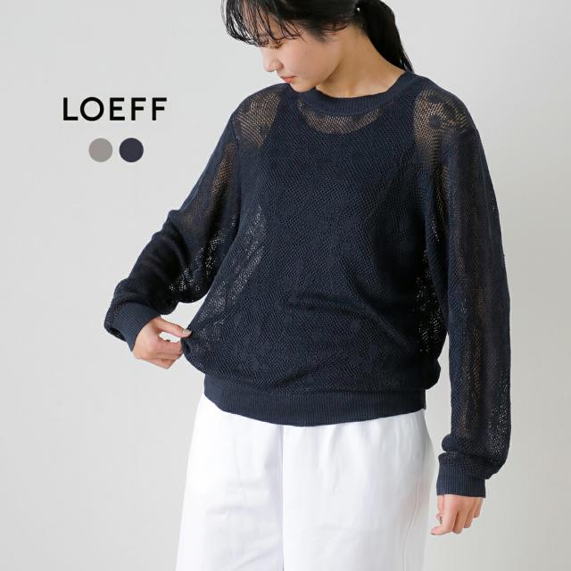 LOEFF ロエフ リネンヤーン メッシュ サマーニット プルオーバー 8883-1-000008 ユニセックス  春夏
