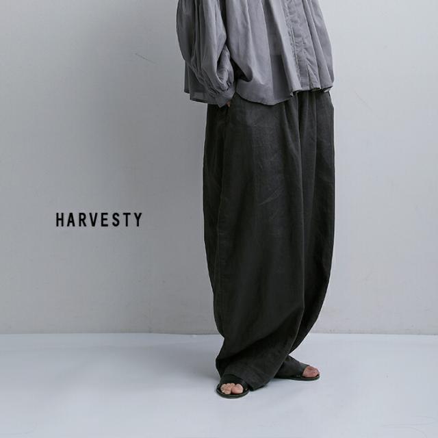 HARVESTY ハーベスティ リネンキャンバス イージー サーカスパンツ a12608 ユニセックス 2026ss新作 春夏 クーポン対象_1