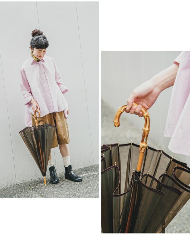 Traditional Weatherwear トラディショナルウェザーウェア バンブーハンドル クリア アンブレラ CLEAR UMBRELLA BAMBOO a261slggo0174 レディース 2026ss新作 春夏 クーポン対象
