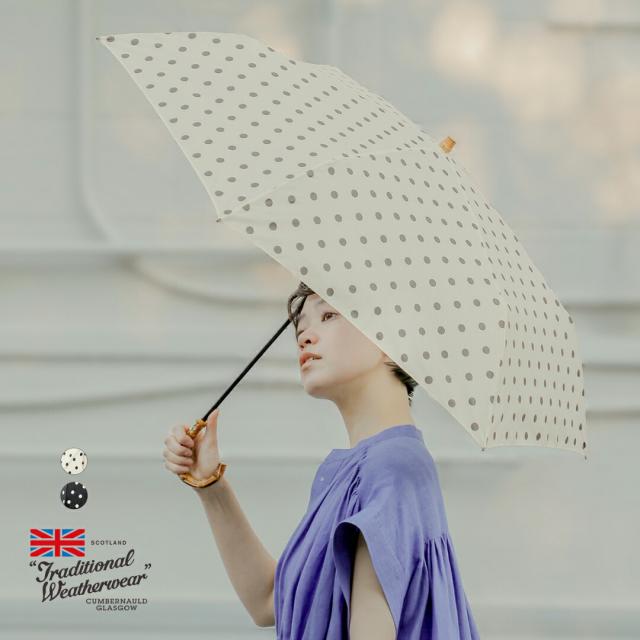 トラディショナルウェザーウェア Traditional Weatherwear ミニ バンブーハンドル 撥水 UVカット加工 晴雨兼用 折り畳み傘 “FOLDING BAMBOO MINI” a261slggo0259bu レディース 2026ss新作 春夏 クーポン対象