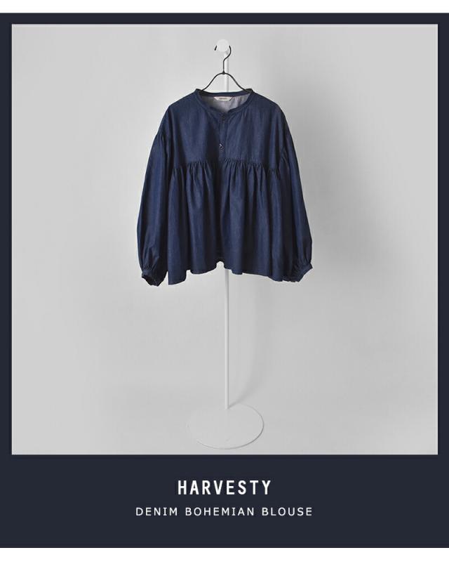 HARVESTY ハーベスティ デニム ボヘミアン ブラウス a42601 レディース 2026ss新作 春夏 クーポン対象