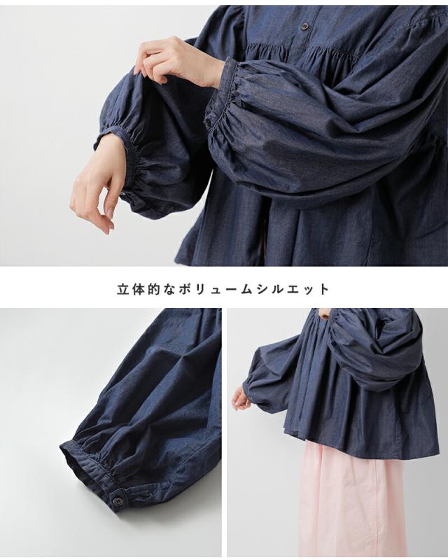 HARVESTY ハーベスティ デニム ボヘミアン ブラウス a42601 レディース 2026ss新作 春夏 クーポン対象