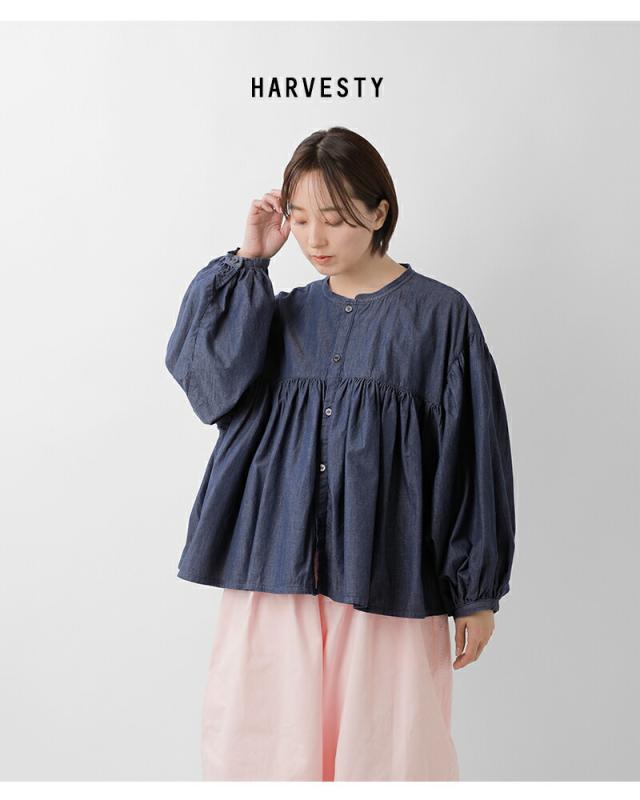 HARVESTY ハーベスティ デニム ボヘミアン ブラウス a42601 レディース 2026ss新作 春夏 クーポン対象