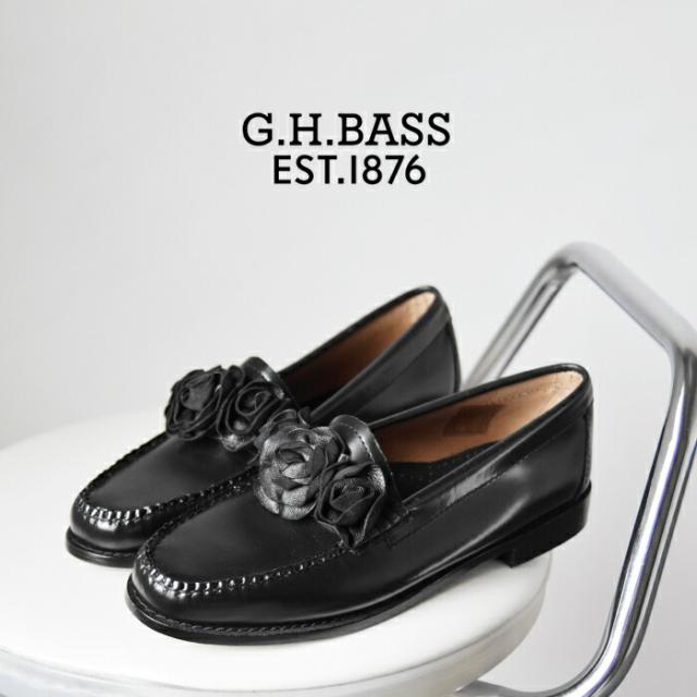 G.H.BASS ジーエイチバス  レザー フローラ ペニーローファー “WEEJUN WMN” ba41097-mn 2025aw新作 レディース クーポン対象