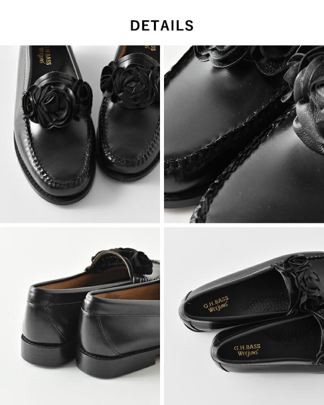 G.H.BASS ジーエイチバス  レザー フローラ ペニーローファー “WEEJUN WMN” ba41097-mn 2025aw新作 レディース クーポン対象