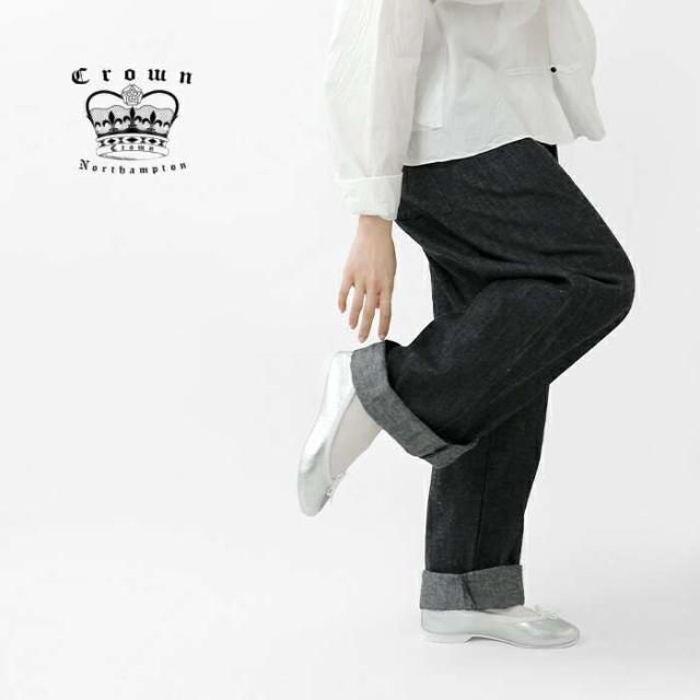 クラウン フラットシューズ CROWN レザー リボン バレエシューズ bow-ballet-same1_1