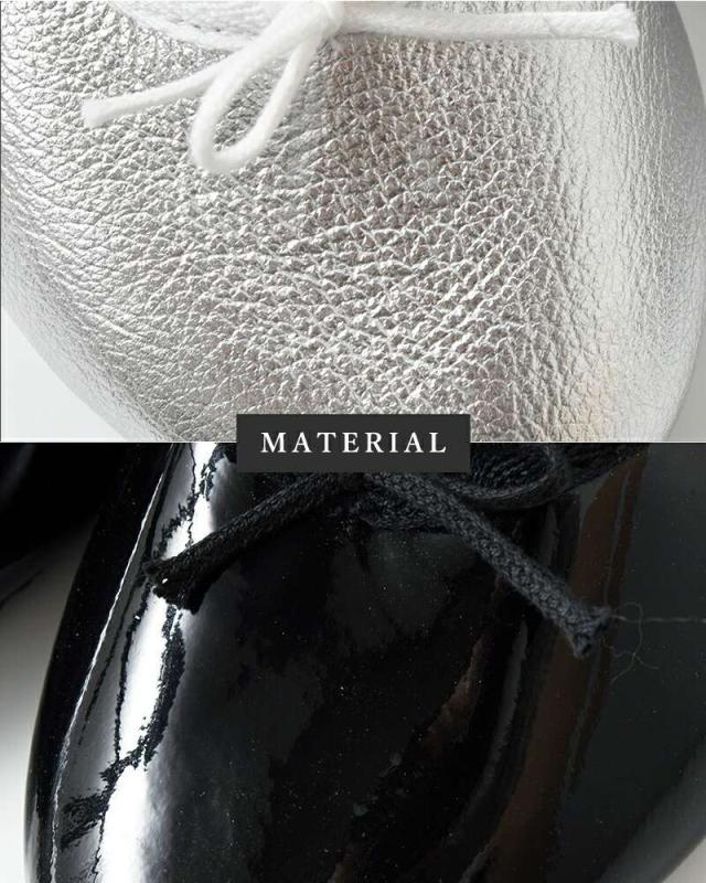 クラウン フラットシューズ CROWN レザー リボン バレエシューズ bow-ballet-same1_8