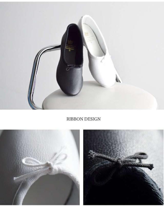 クラウン フラットシューズ CROWN レザー リボン フラット シューズ bow-ballroom_7