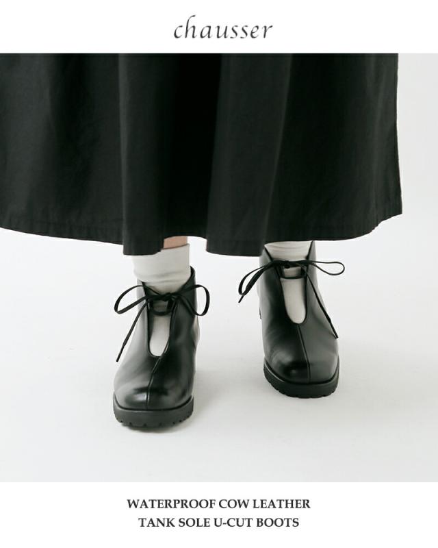 chausser ショセ 防水加工 カウレザー タンクソール Uカット ブーツ c-2358tc-yo レディース クーポン対象_5