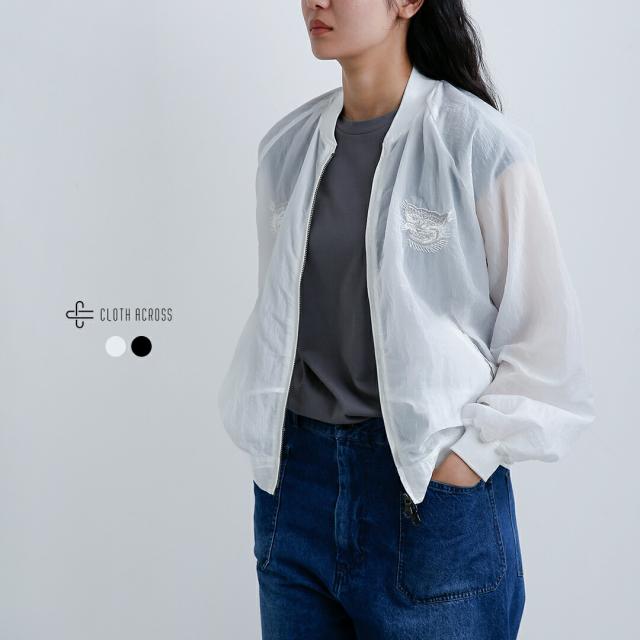 CLOTH ACROSS クロスアクロス  シアー スーベニア ブルゾン SHEER SOUVENIRS BLOUSON ca26s08 レディース  春夏