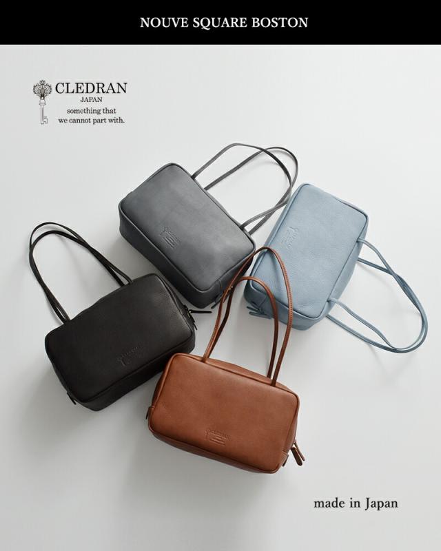 CLEDRAN クレドラン  カウレザー スクエア ボストン バッグ “NOUVE” cl-3941レディース 2025aw新作
