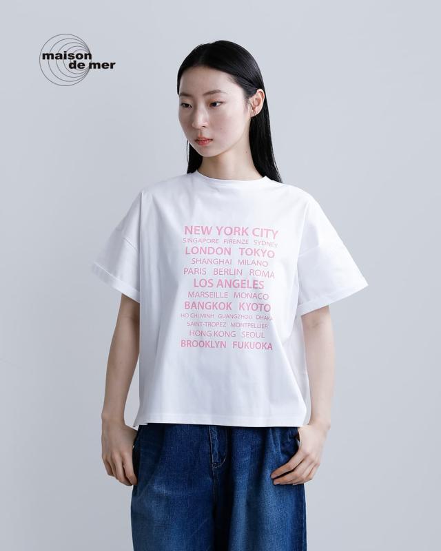 maison de mer メゾンドメール コットン プリント Tシャツ NYC cotton-t レディース 春夏_1