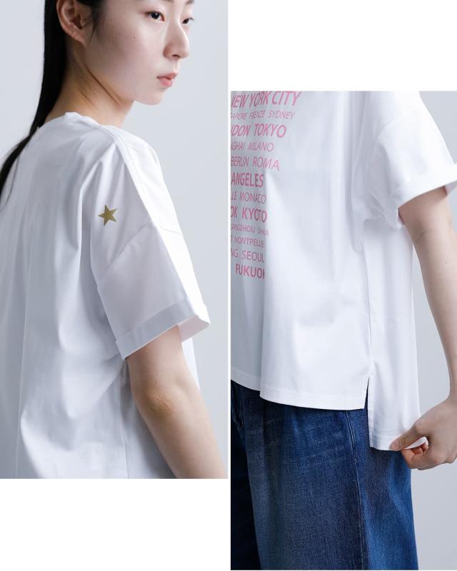 maison de mer メゾンドメール コットン プリント Tシャツ NYC cotton-t レディース 春夏_6