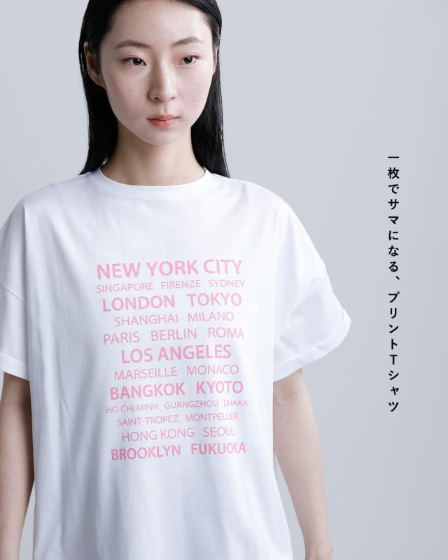 maison de mer メゾンドメール コットン プリント Tシャツ NYC cotton-t レディース 春夏_10