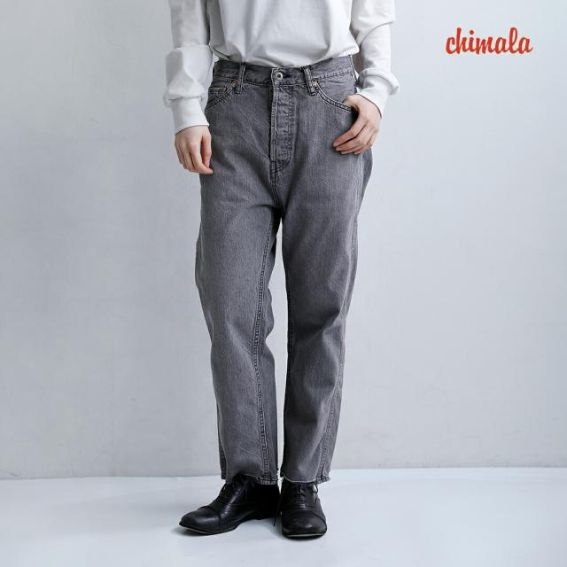 chimala チマラ ダブル幅 カラーデニム ワイド テーパード カット パンツ cs41-wp01c レディース 2026ss新作 春夏 クーポン対象