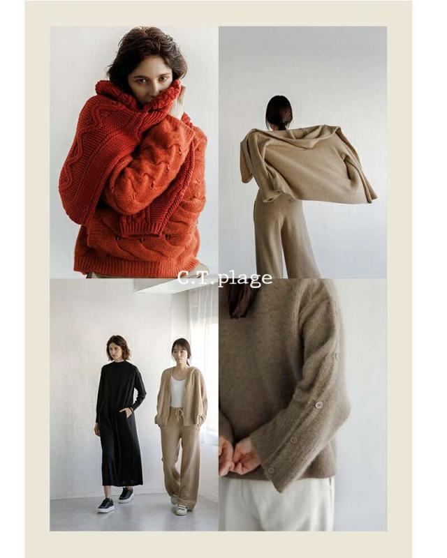 シーティープラージュ ニット セーター C.T.plage  モヘア シルク ボートネック ニット プルオーバー ct24310m  ☆☆ クーポン対象