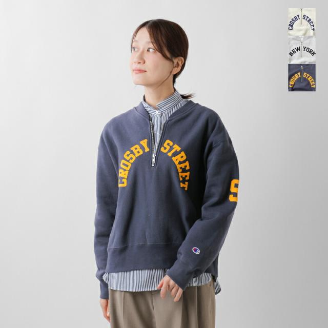 Champion チャンピオン リバースウィーブ ハーフジップ スウェットシャツ cw-c004-nk 2025aw新作 レディース クーポン対象