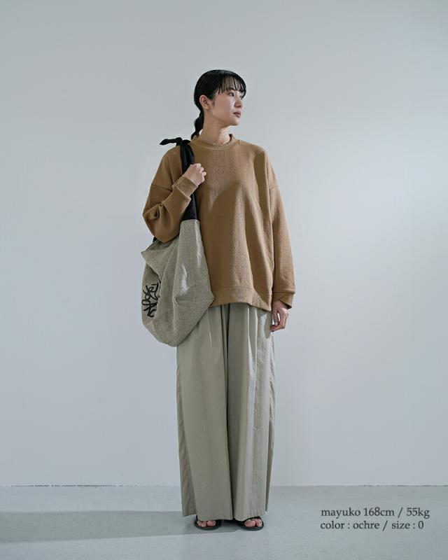 Dulcamara ドゥルカマラ コットン ラップリブ ワイド スウェットトレーナー d126-t868 2026ss新作 春夏 クーポン対象_2