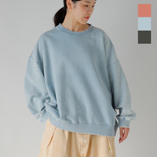 tsuzuli ツヅリ  コットン裏毛 ボックスシルエット スウェットシャツ “FADED SWEATSHIRT” d52502-yo レディース 2025aw新作 クーポン対象