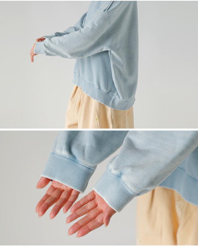 tsuzuli ツヅリ コットン裏毛 ボックスシルエット スウェットシャツ