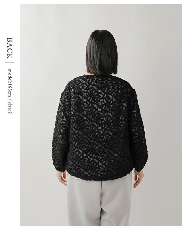 セール 30%OFF denicher デニシェ モノトーン フラワー ジャガード ブルゾン dj261091 レディース 春夏_9