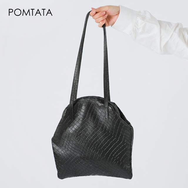 POMTATA ポンタタ カウレザークロコ型押し フレーム ショルダーバッグ DLIA FRAME SAC dlia-frame-sac レディース 2026ss新作 春夏 クーポン対象