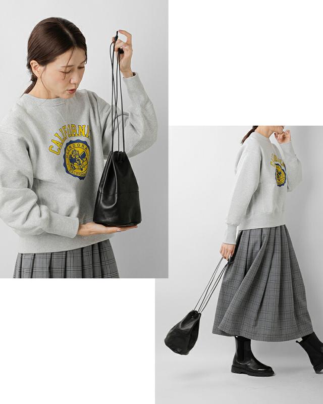 Arts&Crafts アーツアンドクラフツ ベジタブルホースレザードローストリングスポーチバッグM“VEGETABLE HORSE LEATHER” drawstringspouch-same1レディース_7