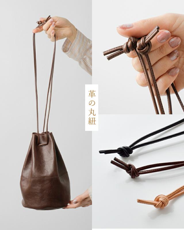 Arts&Crafts アーツアンドクラフツ ベジタブルホースレザードローストリングスポーチバッグM“VEGETABLE HORSE LEATHER” drawstringspouch-same1レディース_9