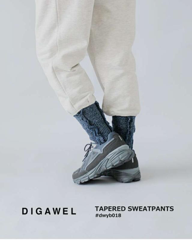 30%OFF ディガウェル DIGAWEL コットン テーパード スウェット パンツ