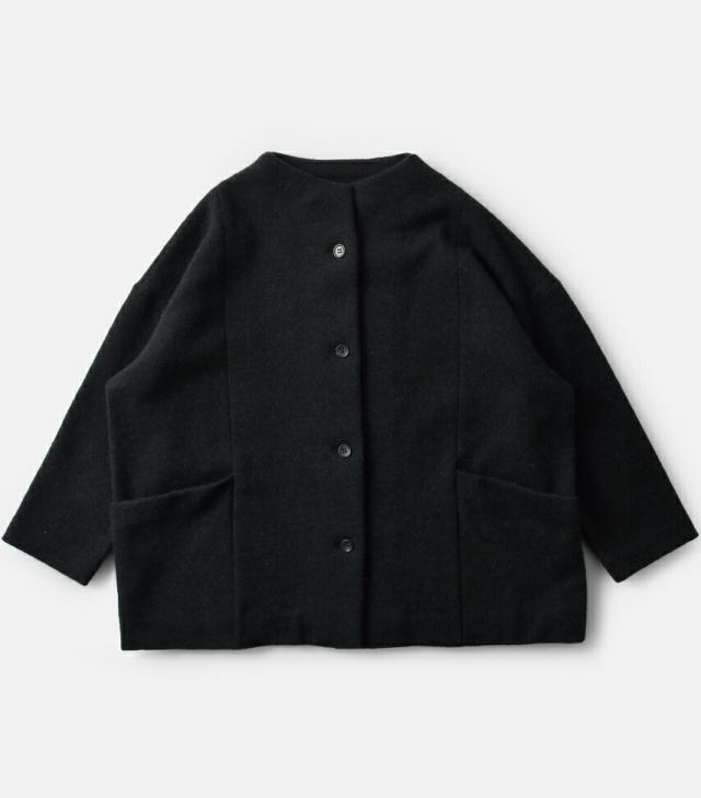 evam eva エヴァムエヴァ プレス ウール ショートコート e253k090-mn